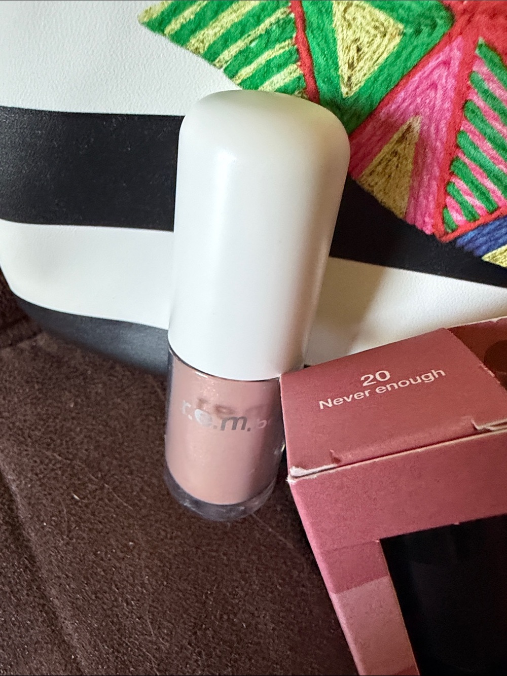 Sephora Black & White Striped Cosmetic Pouch with Colorful Lip & Cheek Minis - Picture 4 of 5